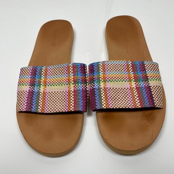 MADEWELL Size 9 The Maddie Slide Textile Weaved Colorful Sandal - Picture 3 of 12